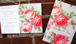 New Kitsch Vintage Rose Wedding Invitation added to our stationery collection ...