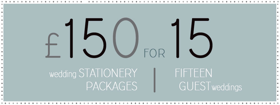 Wedding Stationery Package of £150 for your intimate 15 guest wedding ...