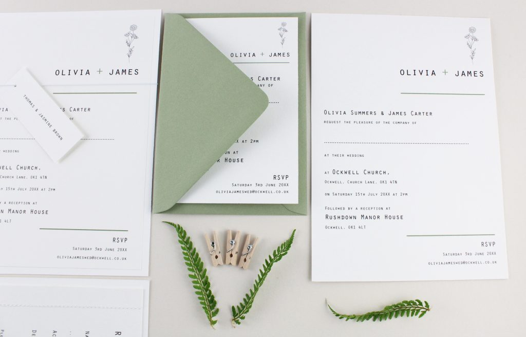 Free of charge Printed Guest names on your invitations...